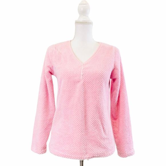 RENE ROFE Pink Sleepwear Long Sleeve Top